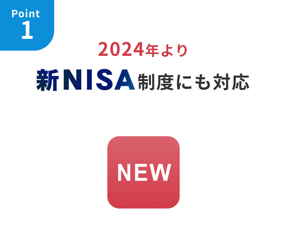 2024年より新NISA制度にも対応